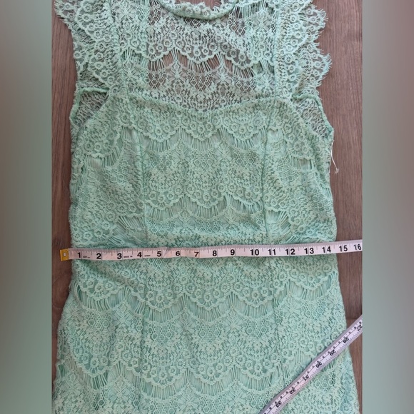 Intimates Free People Mint Lace Backless Dress 👗 - Picture 5 of 11
